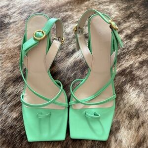 Wandler Mint Green Strappy Heels